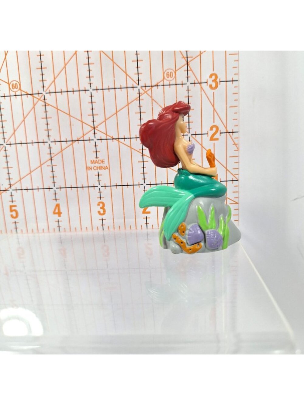 Disney Ariel Little Mermaid PVC Figurine Cake Topper Sitting on Rock - Picture 6 of 9